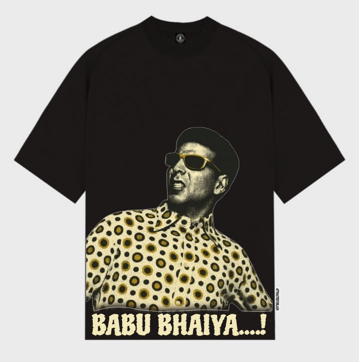 AKSHAY KUMAR (BABU BHAIYA) OVERSIZED BLACK T SHIRT.