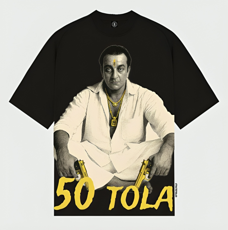 SANJAY DUTT (50 TOLA ) VASTAV OVERSIZED T SHIRT .